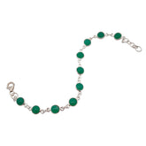 Green Onyx Silver Bracelet