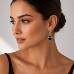Black Drop Earrings