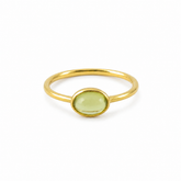 Oval Peridot 925 silver ring