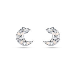 Moon Charm Kid's Necklace Set In 925 Silver