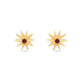 Starburst Garnet Studs