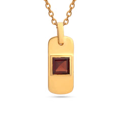 Garnet Bar Necklace