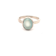 Chalcedony Silver Ring