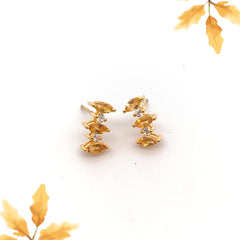 Citrine Stones Silver Earrings