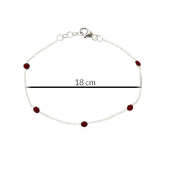 Minimal Garnet Bracelet