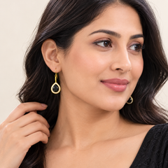 Pear Black Spinel With White Enamel 925 Silver Earrings