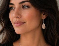 Rosy Carved Earrings