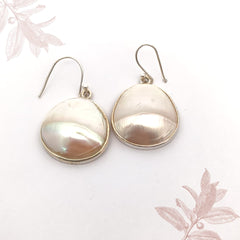 Mother Of Pearl Silver Earrings