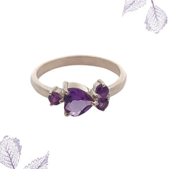 Amethyst Stone Silver Ring
