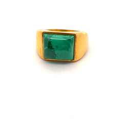 Malachite Stone Silver Ring