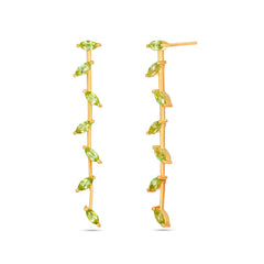 Marquiese Peridot Silver Earring
