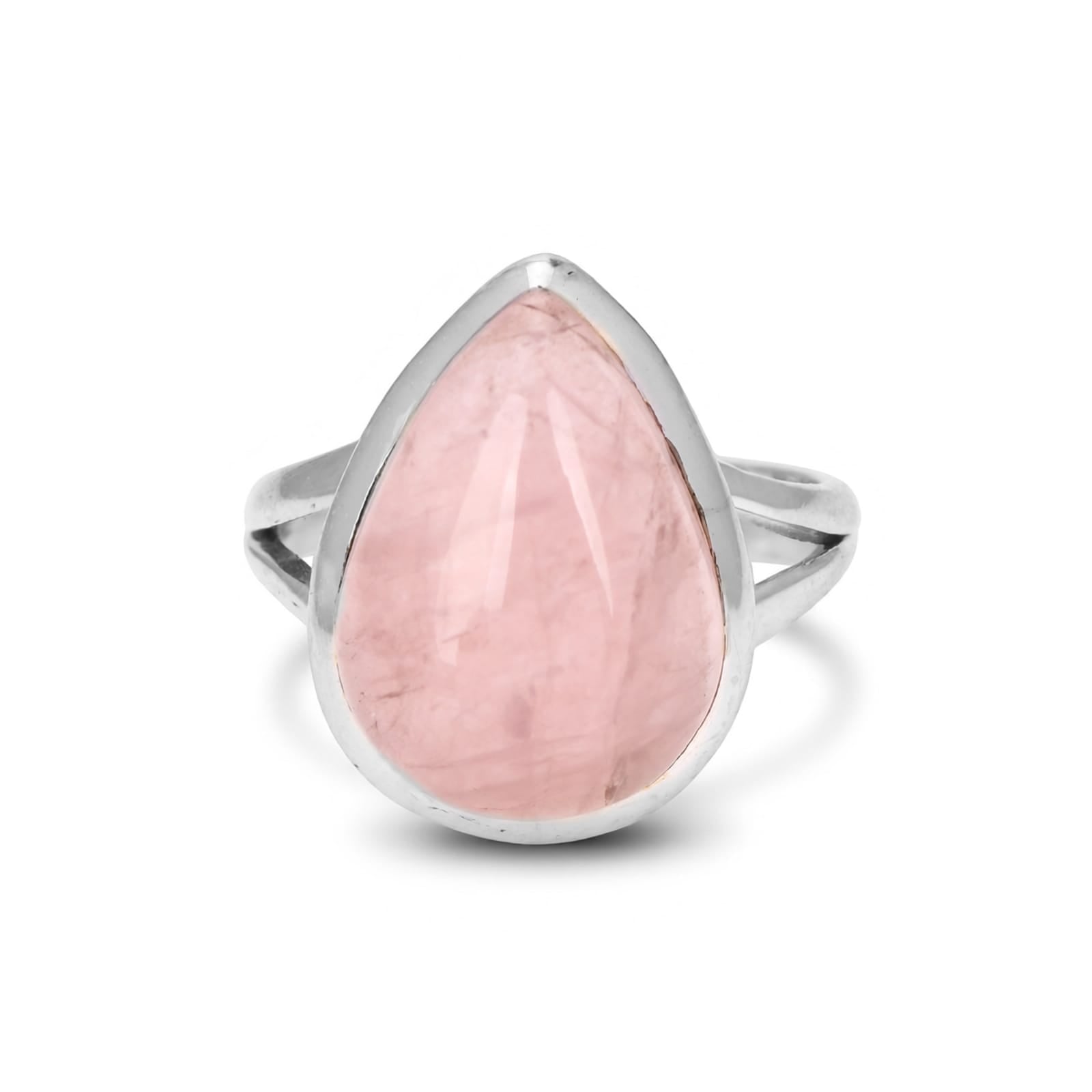 Allday Rose Quartz Ring in 925 Silver