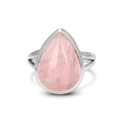 Allday Rose Quartz Ring in 925 Silver