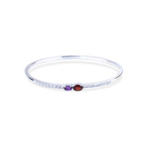 Bright Blend Amethyst & Garnet Bangle