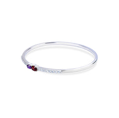 Bright Blend Amethyst & Garnet Bangle