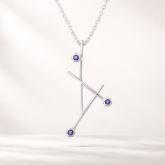 Linear Luxe Amethyst Necklace