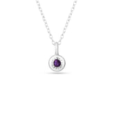 Minimal Amethyst Pendant Necklace