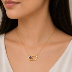 Purple Lock Necklace