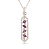 Amethyst Hexa Necklace