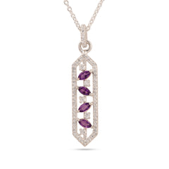 Amethyst Hexa Necklace