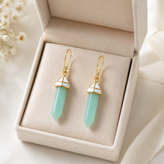 Aventurine 925 Silver Earrings