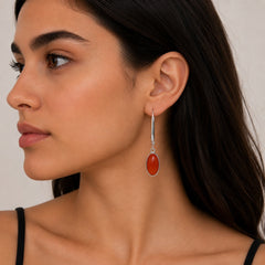 Blingy Orange Earrings