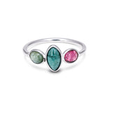Celeste Colour Tourmaline Ring in 925 Silver