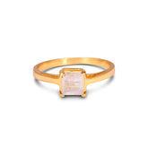 Celestial Glow Moonstone Ring in 925 Silver