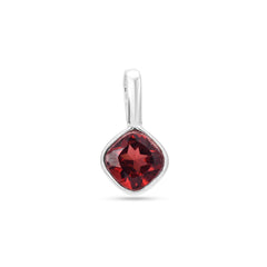 Classic Garnet Gemstone Pendant in 925 Silver