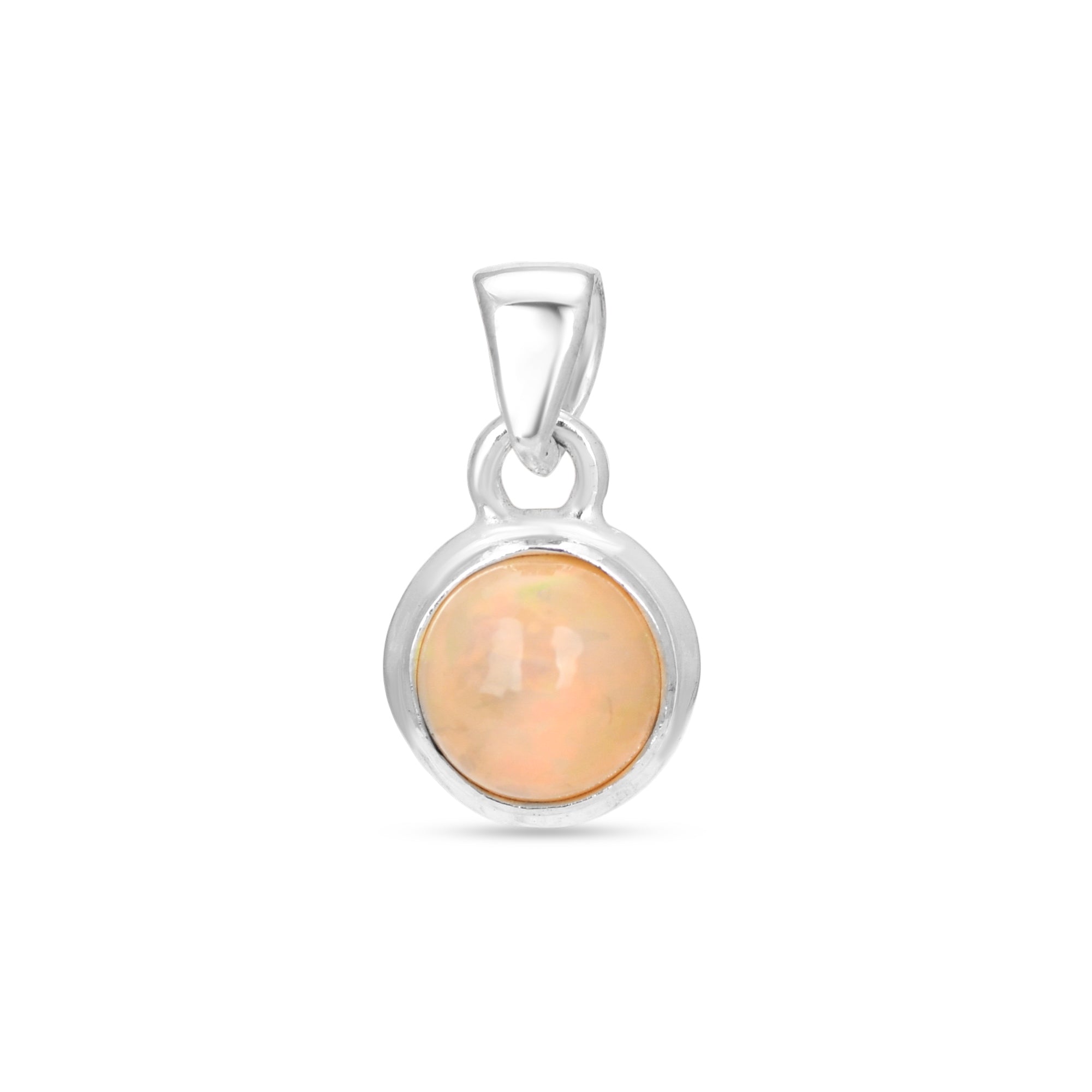Classic Opal Stone Pendant in 925 Silver
