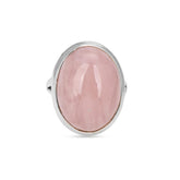 Classic Rose Quartz Ring in 925 Silver