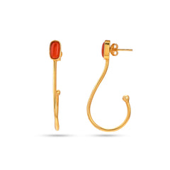 Coral Flame Earrings