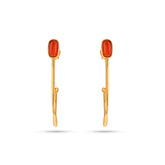 Coral Flame Earrings