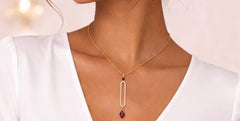 Crimson Edge Garnet Necklace