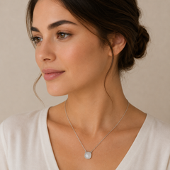 Crystal Necklace in 925 Sterling Silver