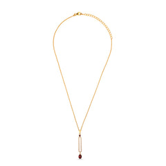 Crimson Edge Garnet Necklace