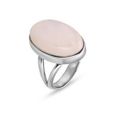 Oval Moonstone Silver Ring