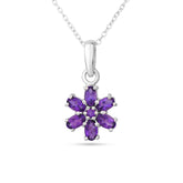 Bloom Amethyst Flower Necklace