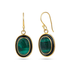 Raw Green Earrings