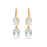 Aqua stone 925 silver earrings