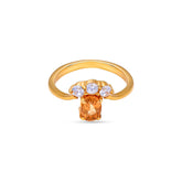 Oval Citrine 925 Silver Ring