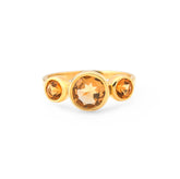 Citrine Stone 925 Silver Rings