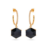 Black Geometry Earrings