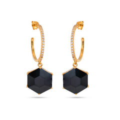 Black Geometry Earrings