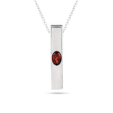 Crimson Bar Pendant Necklace