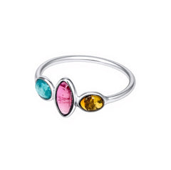 Pop of Colour Tourmaline Ring in 925 Silver