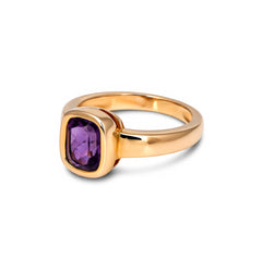 Velvet Cushion Amethyst Ring in 925 Sterling Silver