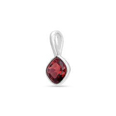 Classic Garnet Gemstone Pendant in 925 Silver