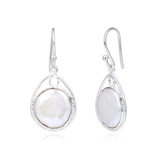 Classic Pearl Dangle Earrings in 925 Silver
