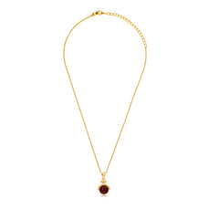 Vintage Style Garnet Necklace in 925 Silver